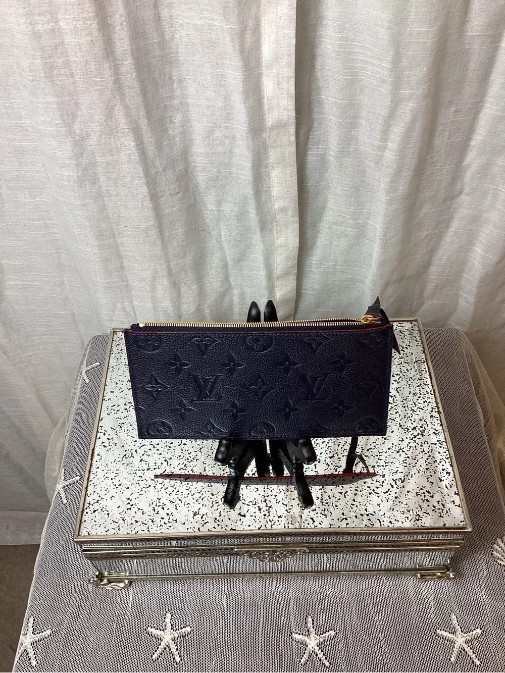 Louis Vuitton Monogram Empreinte Zippered Insert- “Marine Rouge”